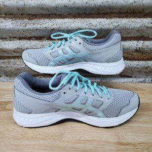 Asics Womens 11 Wide Shoe Gel-Nimbus 5 Everyday Comfort Gray Turquoise Running